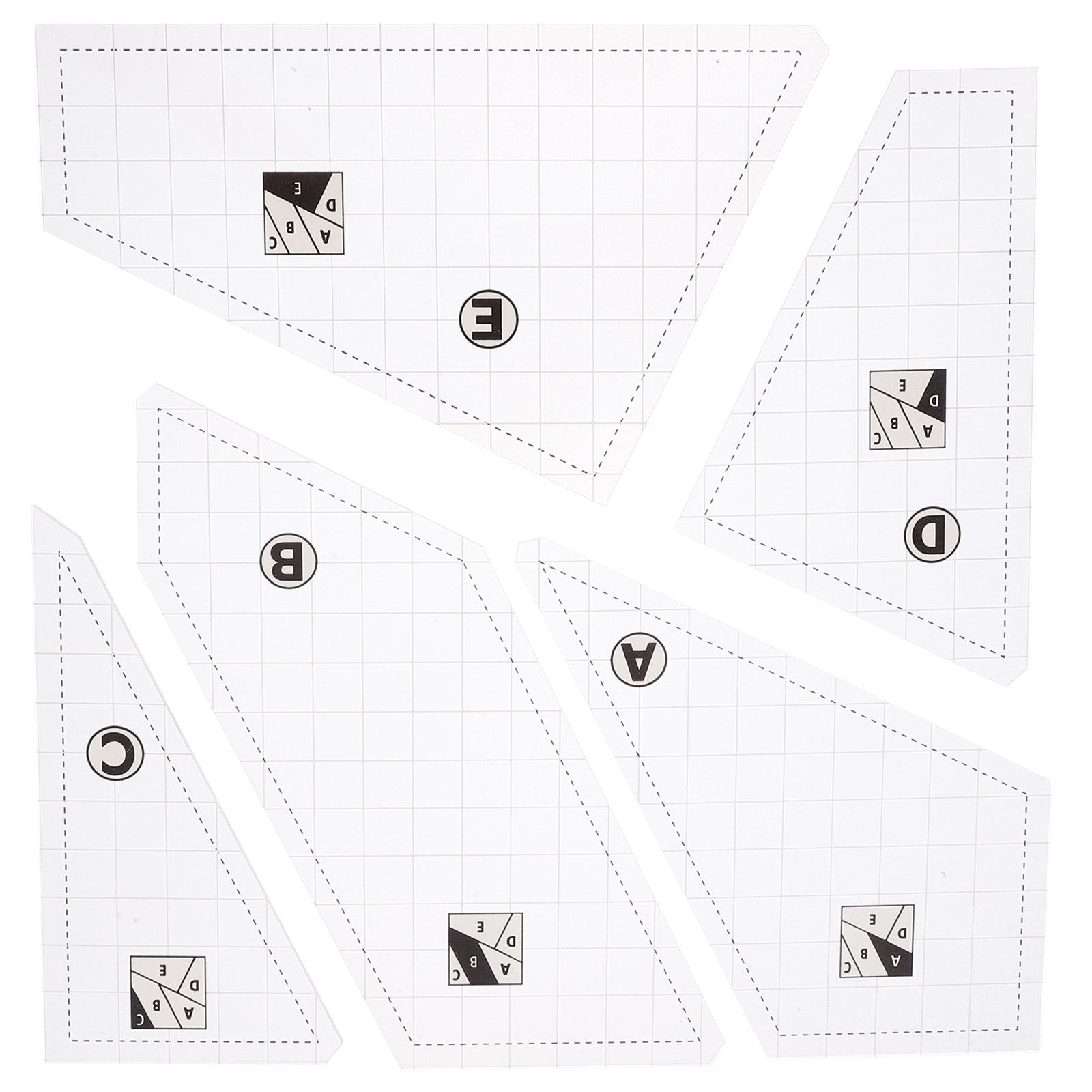 5Pcs Quilting Template Set Acr - Sewing Gauge Ruler ulasan dan harga