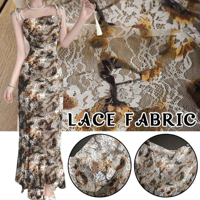 50Cm Retro French Lace Print C - Sewing Batik Fabric ulasan dan harga
