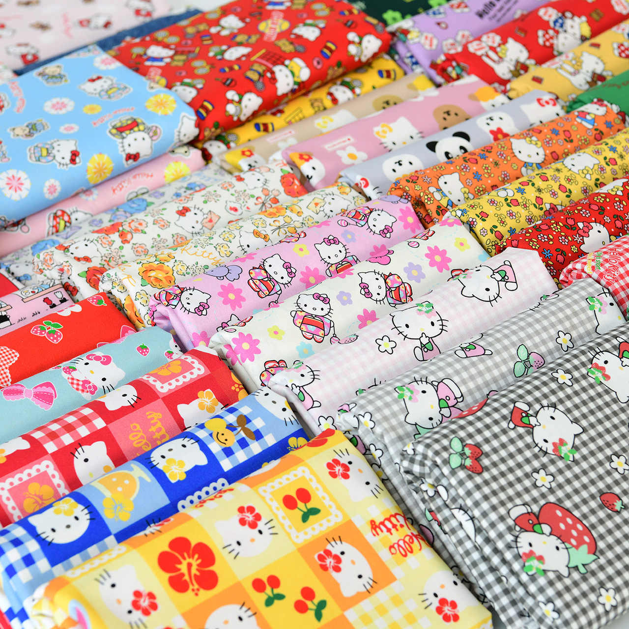 100% Cotton Hello Kitty Print  - Sewing Gauge Ruler ulasan dan harga