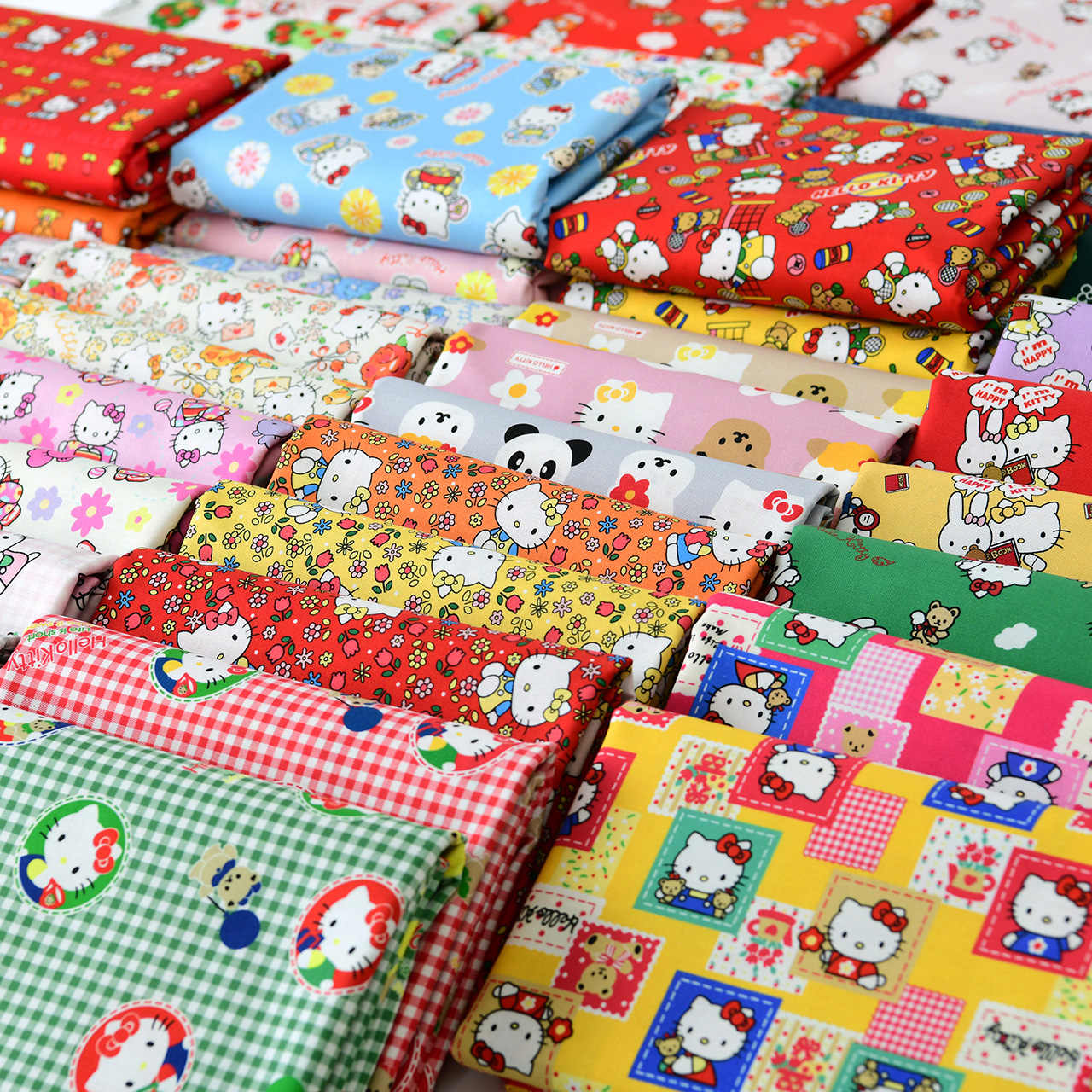 100% Cotton Hello Kitty Print  - Sewing Gauge Ruler ulasan dan harga